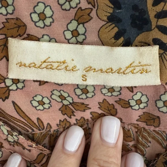 Natalie Martin Melanie Dress in Light Brown/Rose - Picture 6 of 7